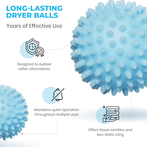 Handy Laundry Reusable Laundry Dryer Balls - A Natural Alternative to Fabric Softener, Reduce Drying Time and Save on Energy, Soft Fluffy Clothes, Fewer Wrinkles, Less Static Cling (Pack of 6) - Image 5