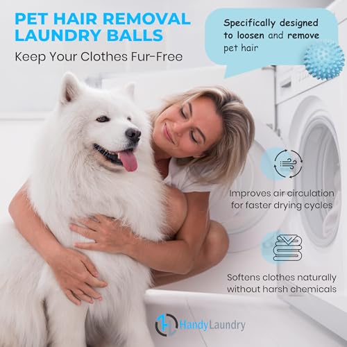 Handy Laundry Reusable Laundry Dryer Balls - A Natural Alternative to Fabric Softener, Reduce Drying Time and Save on Energy, Soft Fluffy Clothes, Fewer Wrinkles, Less Static Cling (Pack of 6) - Image 4