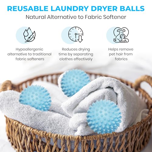 Handy Laundry Reusable Laundry Dryer Balls - A Natural Alternative to Fabric Softener, Reduce Drying Time and Save on Energy, Soft Fluffy Clothes, Fewer Wrinkles, Less Static Cling (Pack of 6) - Image 2