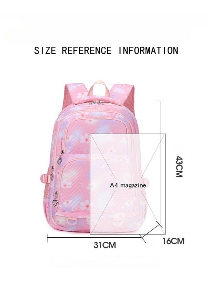 Stitch cartoon print embossed large capacity schoolbag for primary and secondary school students cute backpack light and fashionable backpack 31*43*16CM - Image 2