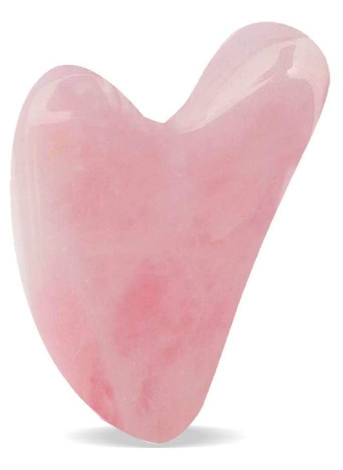 ORiTi - Rose Quartz Gua Sha Tool Asian BeautyAuthentic Genuine Rose Quartz - Image 1