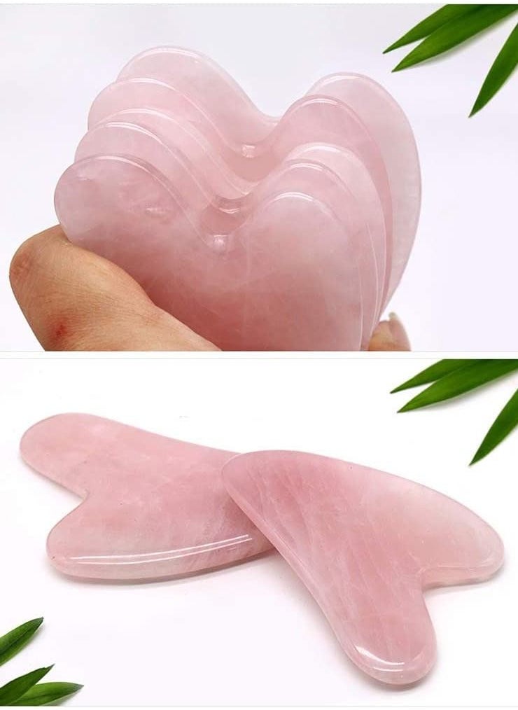 ORiTi - Rose Quartz Gua Sha Tool Asian BeautyAuthentic Genuine Rose Quartz - Image 1