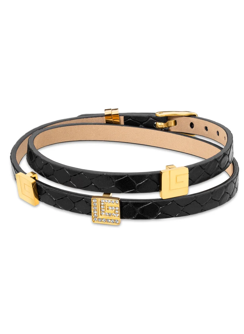 Guy Laroche Guy Laroche Elise Black and Gold Plated Bracelet for Women