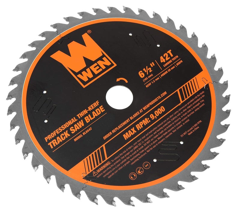 Wen BL6542 6.5-Inch 42-Tooth Carbide-Tipped Thin-Kerf Professional ATAFR Track Saw Blade - Image 2