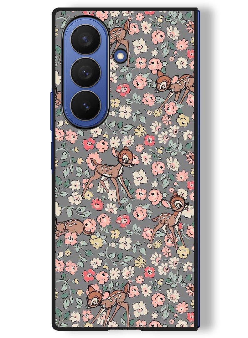 Theodor Case Compatible with Samsung Galaxy Z Fold 7 - 8 Inch Protection Shockproof Bumper Cover Deer Pattern - Image 1