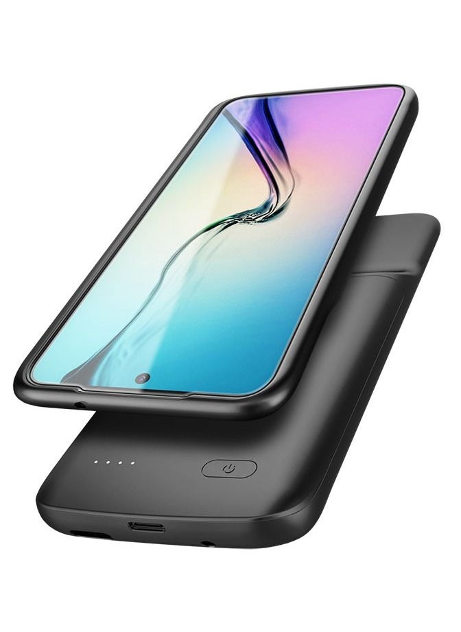 Womdee - Battery Case for Samsung Galaxy S20 Plus, 6000mAh Rechargeable Portable Charger Case Extended Charging Case Protective Backup Power Case for Samsung Galaxy S20 Plus 6.7 inch Black - Image 1