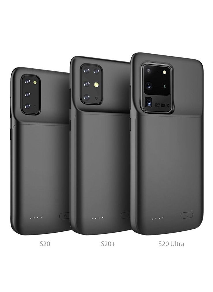 Womdee - Battery Case for Samsung Galaxy S20 Plus, 6000mAh Rechargeable Portable Charger Case Extended Charging Case Protective Backup Power Case for Samsung Galaxy S20 Plus 6.7 inch Black - Image 1