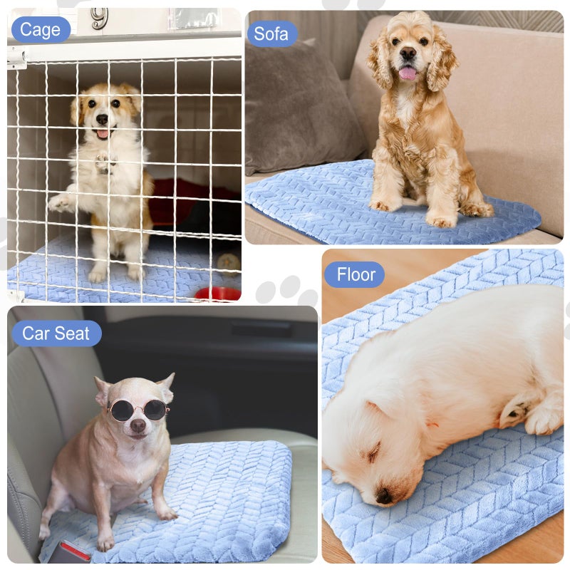 Drydiet 4 Pack Self Warming Cat Bed Mat Self Heating Pad for Dog Extra Warm Winter Pet Pad Washable Thermal Pads Mats for Pets Indoor Outdoor(Blue,16 x 20 Inch) - Image 5