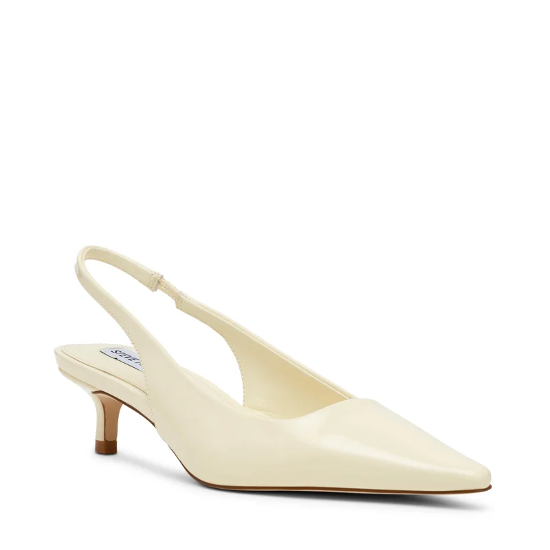 STEVE MADDEN Kari Champagne Satin Heels