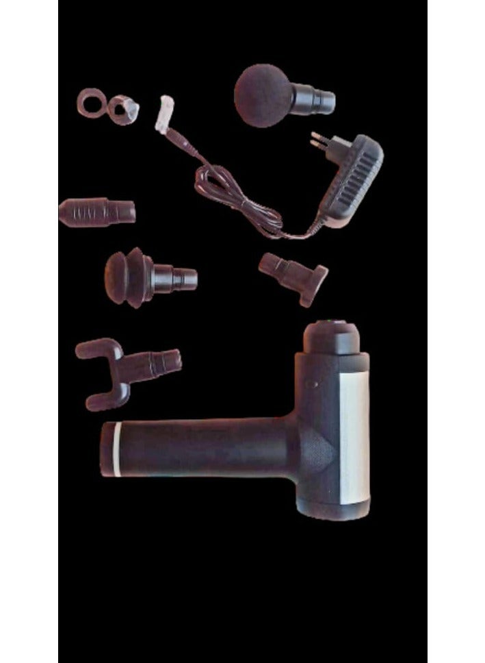Generic High Quality Deep Tissue Massager Imported 5 Massage Heads Rotary Switch Facial Gun  - Image 3