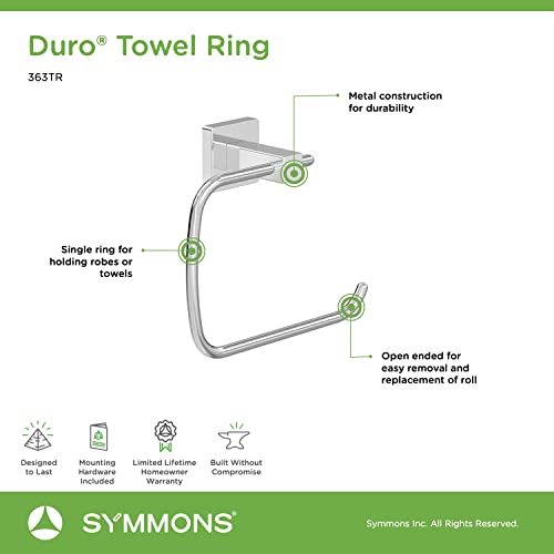 Symmons 363TR Duro Wall-Mounted Towel Ring in Polished Chrome - Image 3