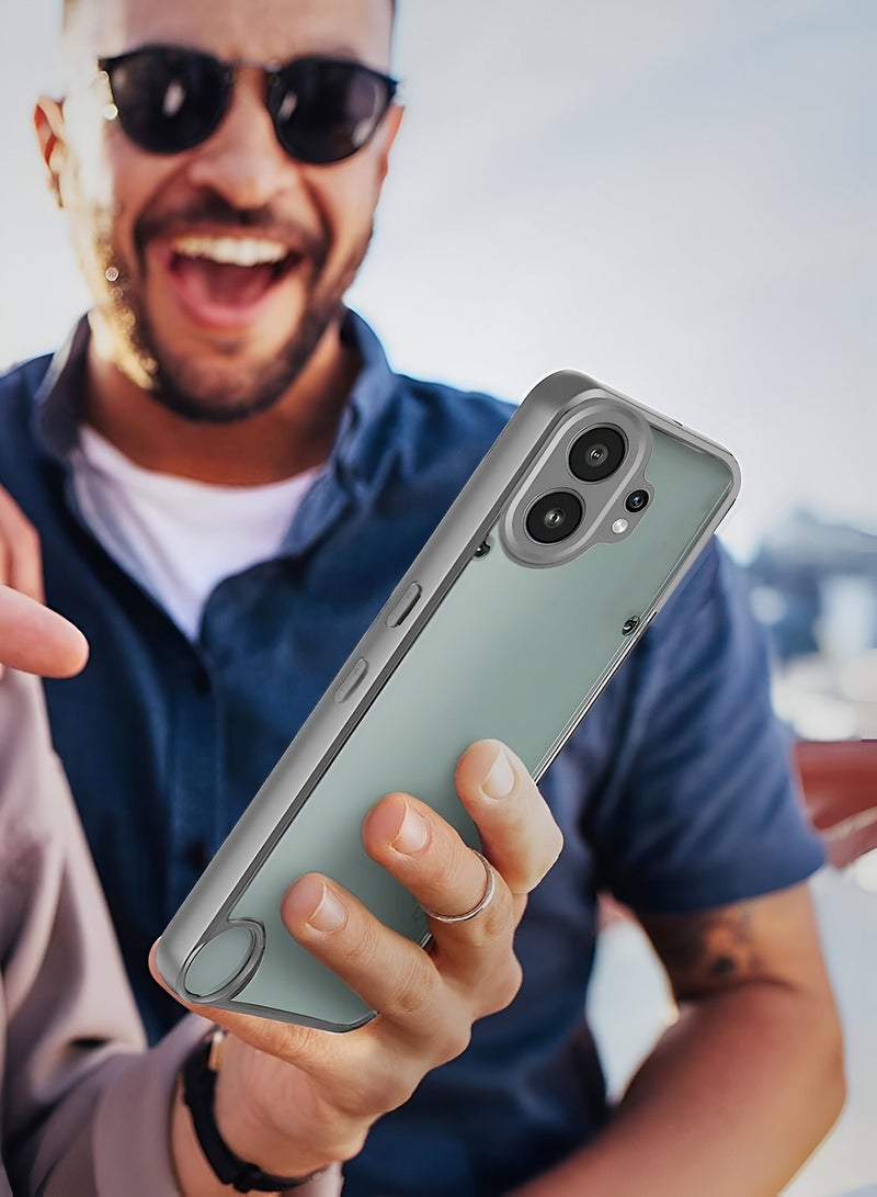 دبليو تيك غطاء حماية هاتف نوتينج CMF Phone 2 Pro 5G 2025 من السيليكون المرن TPU والكمبيوتر الشخصي، مقاوم للصدمات - رمادي - Image 4