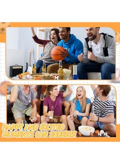 Civaner 100 Pieces Mini Stress Balls Sports Foam Balls Bouncy Foam Balls Including Basketball Soccer Ball Baseball Football For Sports Party Favors Mini Footballs Party Favors  - Image 5