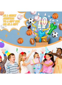 Civaner 100 Pieces Mini Stress Balls Sports Foam Balls Bouncy Foam Balls Including Basketball Soccer Ball Baseball Football For Sports Party Favors Mini Footballs Party Favors  - Image 4