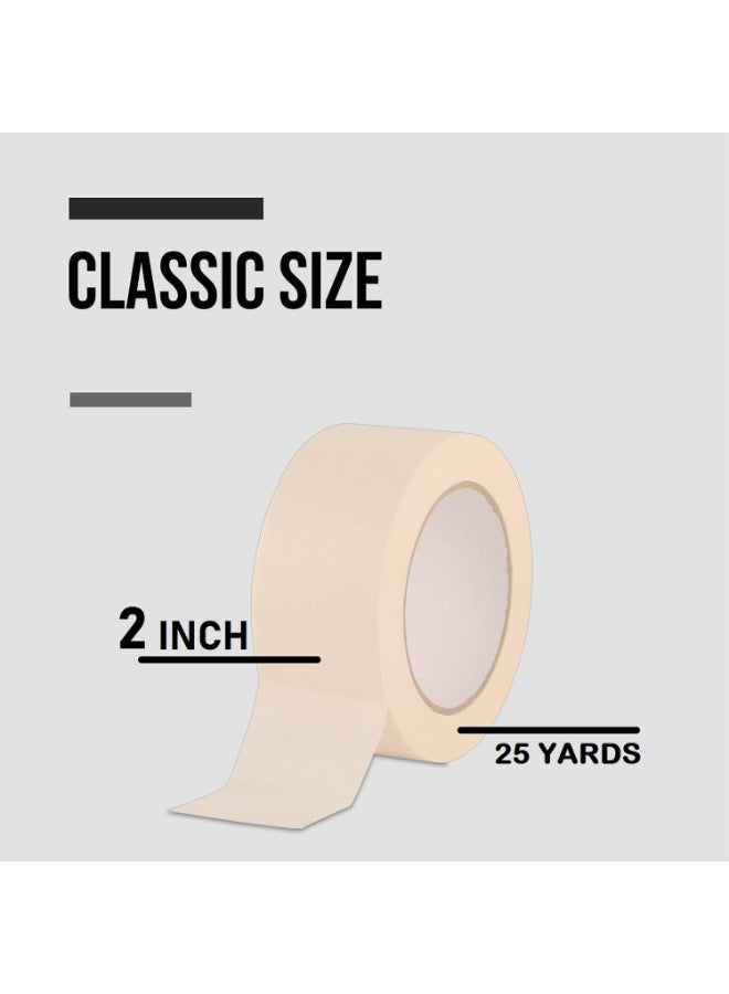 HI STICK Hi-Stick Masking Tape 2 Inch x 25 Yards (24 Pack) – Strong Adhesive, No Residue, Clean Removal, Ideal for Painting, Decorating, DIY, Stationery & Crafts – Made in UAE - Image 4