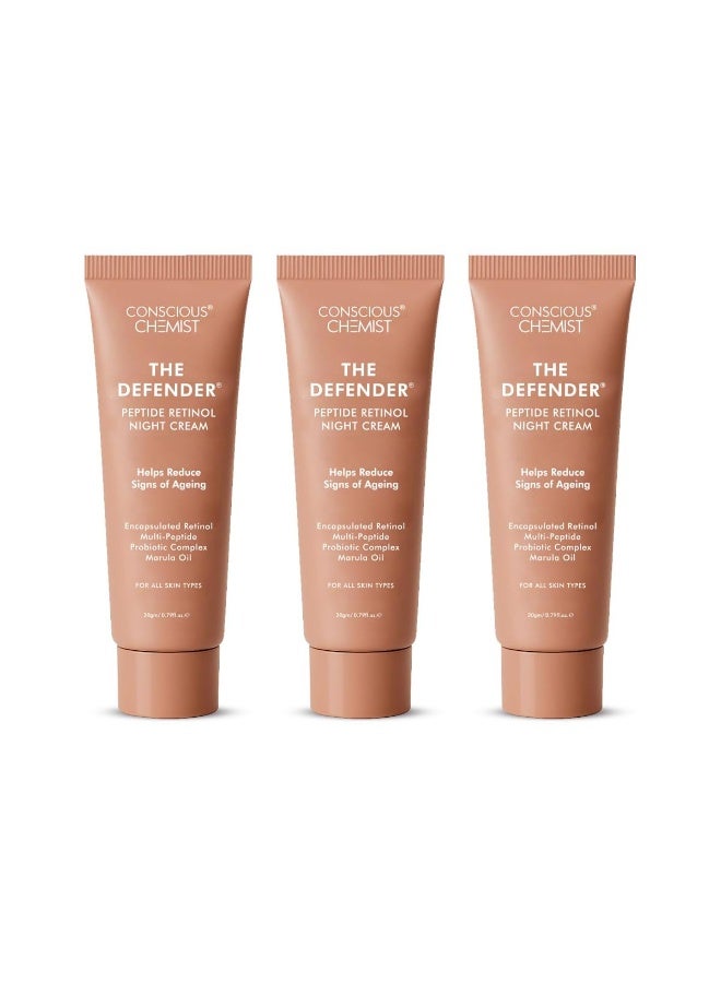 كيميائي واعي كريم مرطب كونشيس كيميست® بتركيز 0.2% ريتينول | كريم ليلي بروكولاجين مع ببتيدات متعددة | كريم وجه مضاد للشيخوخة للخطوط الدقيقة والتجاعيد وخطوط الرقبة | للرجال والنساء، جميع أنواع البشرة – ذا ديفندر (عبوة من 3 قطع) - Image 1