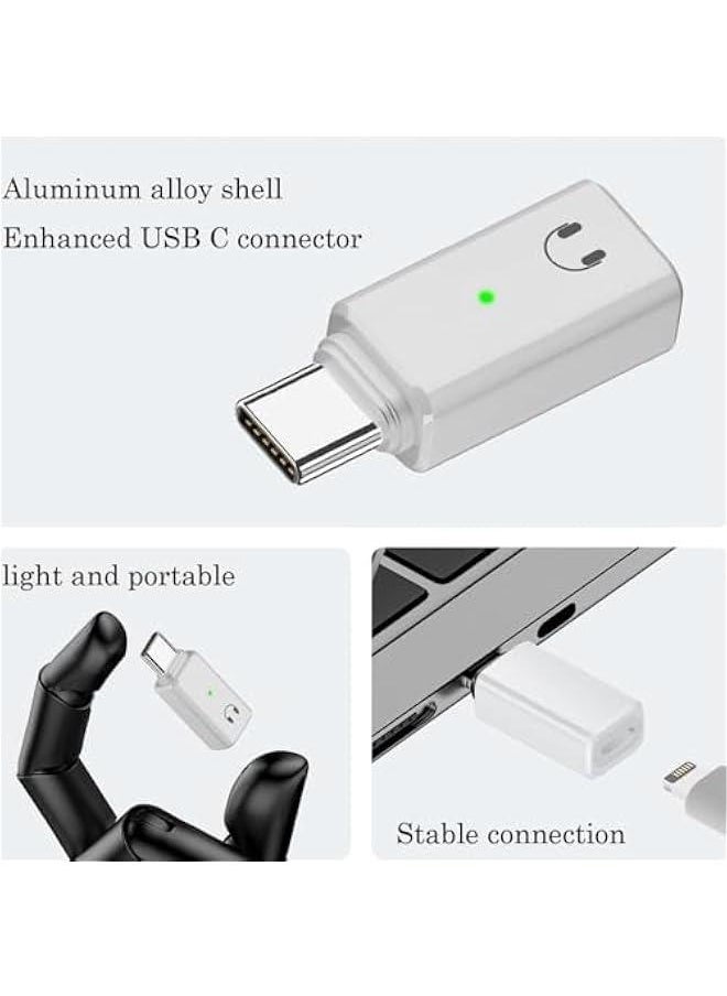 Generic - Cpatible for USB C to Lightning Audio Adapter,USB C to Lightning Headphone Converter with Indicator Light,Lightning to USB C Adapter for iPhone 15 Series,MacBook and More USB-C Devices-A - Image 1