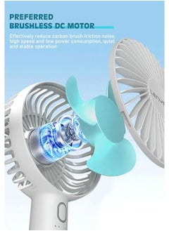 Lenyes Lenyes Portable Personal Fan, 4 Gear Settings, 4 inch Blade, 212x105x60mm, USB Charging, White  - Image 4