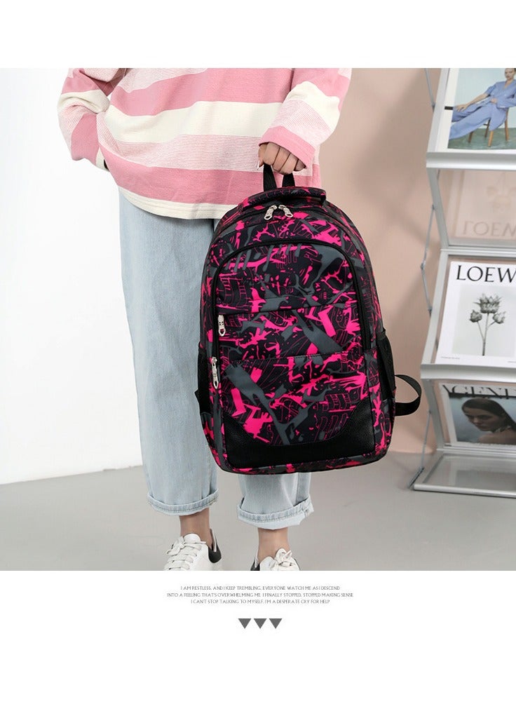 Jorunb 3Pcs School Backpack Set,Large Capacity Book Bag School Bags with Crossbody Bag and Pencil Bag,Lightweight Durable Backbag Casual Daypack Schoolbag for Student Boys Girls Teens（Purple) - Image 3