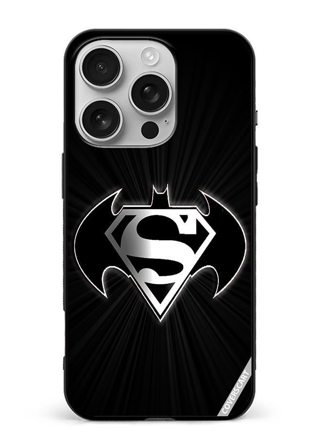 COVERSCART Protective Case Cover For Apple iPhone 16 Pro Max Superman And Batman Design Black