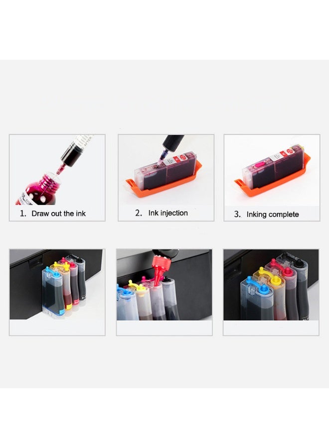 003 Compatible Ink Bottles Replacement, Use with L3110 L3150 L3210 L3250 L1110 L5190 L5290 (4-Pack, 65ml, Black/Cyan/Magenta/Yellow) - Image 5