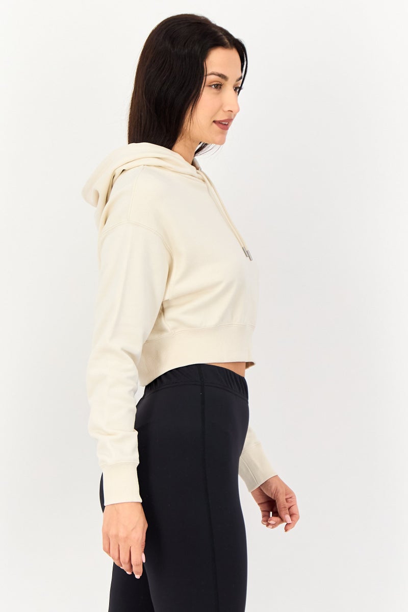 PUMA Women Sportswear Fit Long Sleeve Outdoor Cropped Hoodie, Off White - Image 2