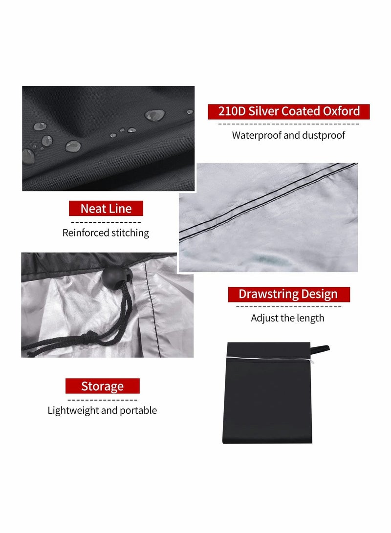 Y&D Billiard Pool Table Cover, 7/8/9 Foot Waterproof&Tearproof Cover for with Storage Bag, Indoor Outdoor All Season Sun Rain Snow Dust Protection Snooker Covers (7ft) - Image 3