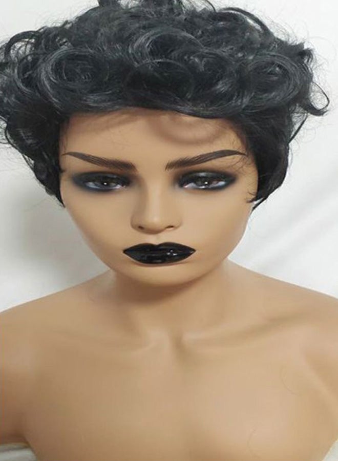 شاربدو باروكة بشعر قصير طبيعي أسود 28سم - Image 3