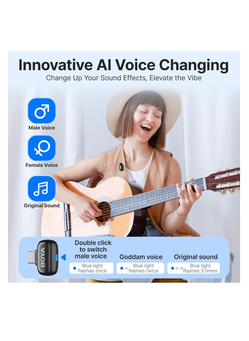 Mini-12 Wireless Microphone for iPhone/Android/PC/Tablets with USB C/Lightning Plug, MFi Certified, Noise Reduction, AI Voice Changer, 30H Battery Life with Charging Case for Video Recording Podcast - pzsku/ZB8605600D02E2E99E4BAZ/45/_/1735654332/39232ac5-ef89-4f9f-a58b-162e9570733a