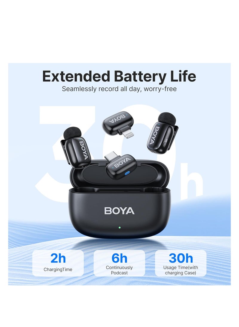 Mini-12 Wireless Microphone for iPhone/Android/PC/Tablets with USB C/Lightning Plug, MFi Certified, Noise Reduction, AI Voice Changer, 30H Battery Life with Charging Case for Video Recording Podcast - pzsku/ZB8605600D02E2E99E4BAZ/45/_/1739628642/e08605d0-e6bd-4477-849f-5226450ee54b