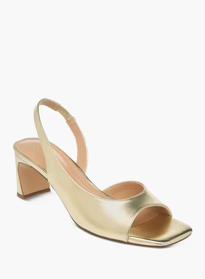 سيليست Womens Solid Slingback Sandals With Block Heels