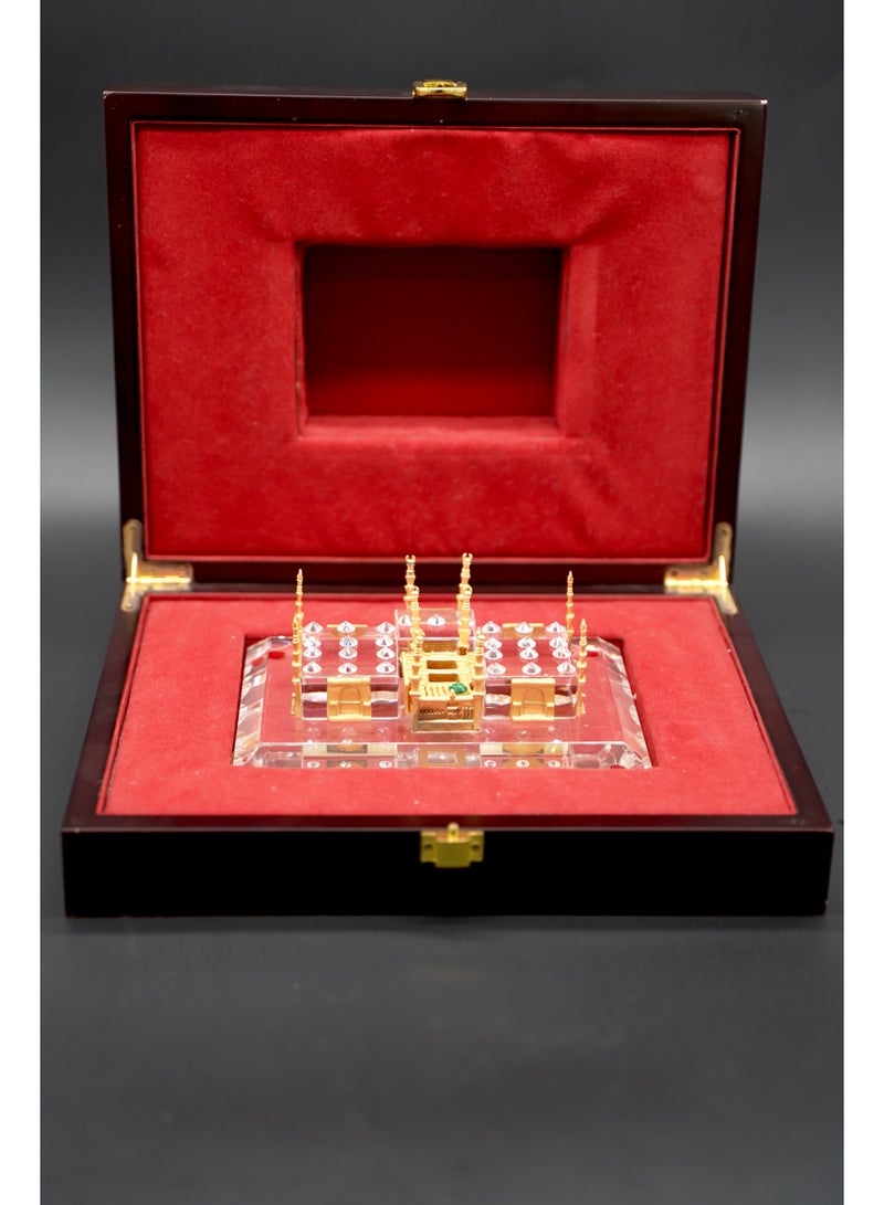 ركس مجسم الحرم النبوي بتصميم راقي و جذاب مصنوع من الكرستال مقاس L - Image 2