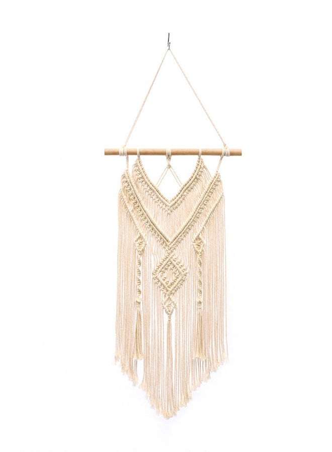 GUSGU macrame الجدار الشنق الفن النسيج بوهيميا ديكور المنزل ، هندسية جميلة الغزل نسيج الجدار الديكور ، تنطبق على بوهيميا المنزل والشقق ودور الحضانة / الطرف الديكور ، 40 سم × 65cm طويلة - Image 1