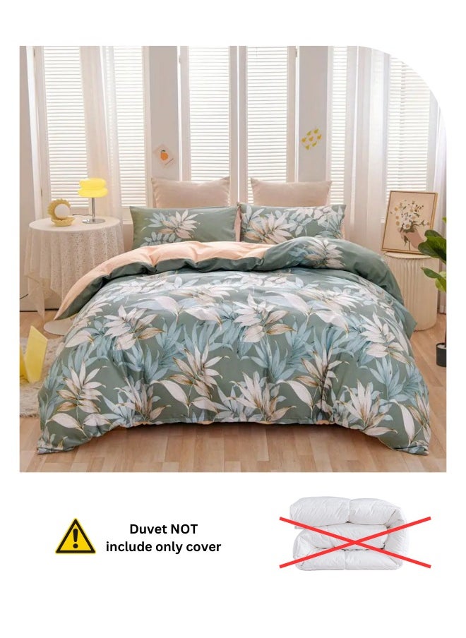 LUNA Home - King size 6 piece bedding set with green leaf pattern, very soft quality. - Image 1