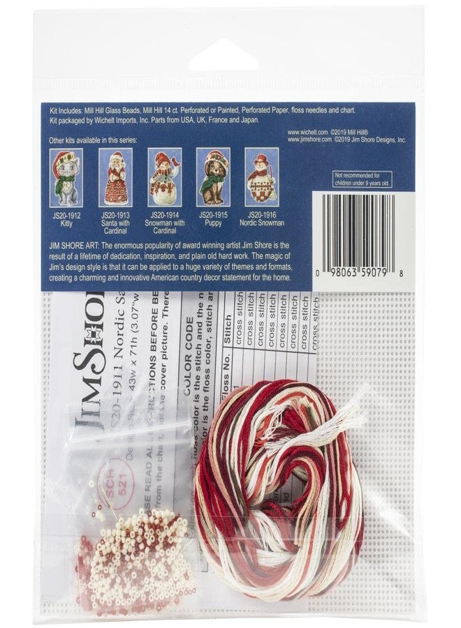 Mill Hill Nordic Santa Counted Cross Stitch Ornament Kit Mill Hill 2019 Jim Shore JS201911 - Image 3