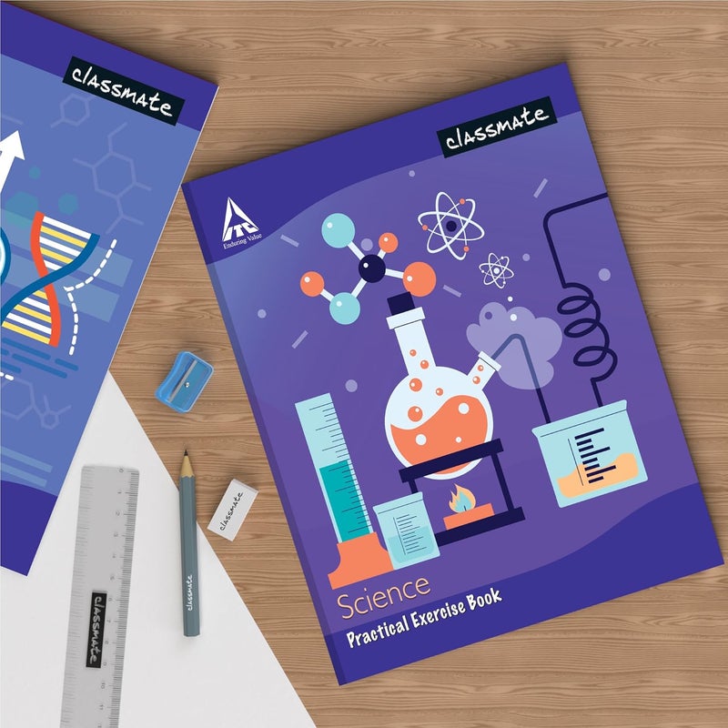 classmate Practical Notebook - 26.5 X 21.5 cm, Hard Cover, 116 Pages, Single Line - Pack of 6 - Image 3