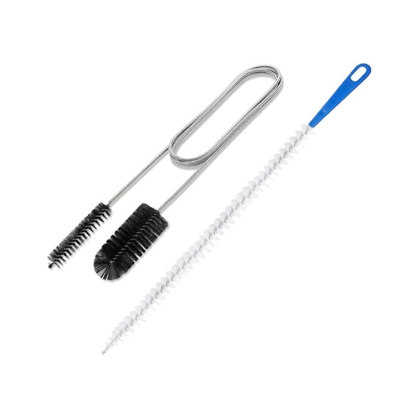 Drain Cleaning Brush 5-Piece Black Blue Set - Easy-Grip Handle Flexible Deep Clean Pipe Cleaning Brush for Home Kitchen Sink Bathroom Drain Maintenance - Image 3
