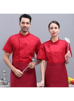 NIBEMINENT Summer Hotel Kitchen Clothes Men's Western Restaurant Chef Jacket Restaurant Cook Uniform Bakery Bake Cafe Waiter Work Shirt  - Image 1