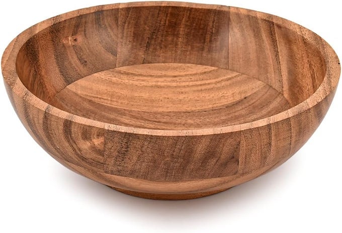 KAIZEN FRUIT BOWL ACACIA WOOD SERVING WOODEN BOWLS FOR DCOR DECORATIVE BOWL FOR VEGGIES FRUITS HANDMADE WOODEN SERVING BOWL 7 X 7 X 3