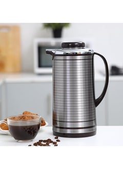 SLIVERS CRIEST Vacuum Flask - Coffee Heat Insulated Thermos 1.6L for Keeping Hot/Cold Long Hour Heat/Cold Retention, Multi-Walled Vacuum for Coffee, Hot Water, Tea, Beverage  - Image 2