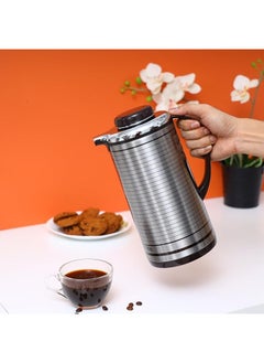 SLIVERS CRIEST Vacuum Flask - Coffee Heat Insulated Thermos 1.6L for Keeping Hot/Cold Long Hour Heat/Cold Retention, Multi-Walled Vacuum for Coffee, Hot Water, Tea, Beverage  - Image 1