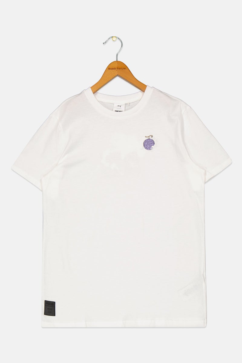 Puma x One Piece Kids Boy Sportswear Short Sleeve Outdoor T-Shirt, White - Image 1