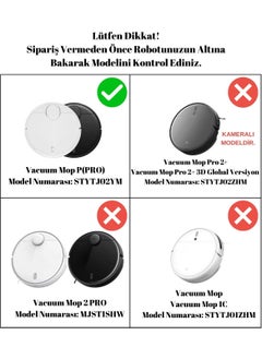 robotyedek فلتر هيبا بديل متوافق مع مكنسة Xiaomi Mop Pro STYJ02YM (أبيض) - 4 قطع  - Image 2