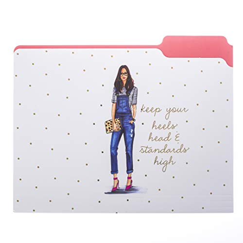 Graphique "Rong Rong Divas" File Folder Set – File Set Includes 9 Folders and 3 Unique Go-Getter Designs, Embellished w/Gold Foil on Durable Triple-Scored Coated Cardstock - Image 4