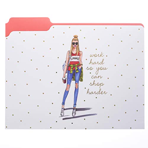 Graphique "Rong Rong Divas" File Folder Set – File Set Includes 9 Folders and 3 Unique Go-Getter Designs, Embellished w/Gold Foil on Durable Triple-Scored Coated Cardstock - Image 2