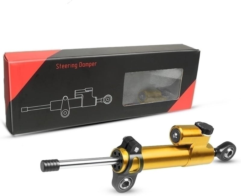 مثبت توجيه دراجة نارية CNC للتحكم في السلامة 255 مم أسود ذهبي لـ CBR650F CB650F - Image 1