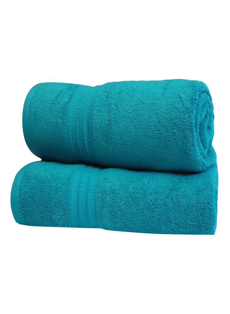 Bliss Casa Bath Towels (2 Pack, 80 x 160 cm) - 650 GSM Bathroom Towel Set - 100% Cotton 20/D Ring Spun Luxury Towels Set Highly Absorbent, Quick Dry and Soft Feel Bathroom Towels - Image 4