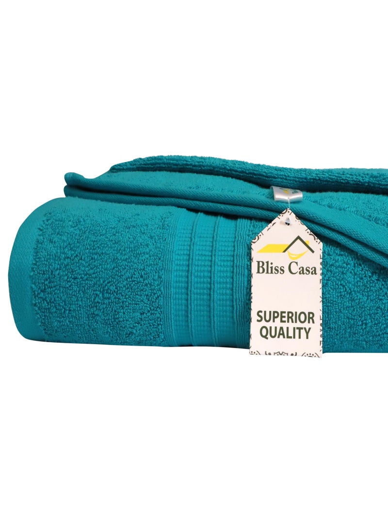 Bliss Casa Bath Towels (2 Pack, 80 x 160 cm) - 650 GSM Bathroom Towel Set - 100% Cotton 20/D Ring Spun Luxury Towels Set Highly Absorbent, Quick Dry and Soft Feel Bathroom Towels - Image 5