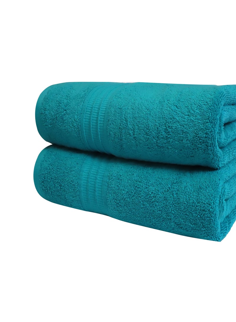 Bliss Casa Bath Towels (2 Pack, 80 x 160 cm) - 650 GSM Bathroom Towel Set - 100% Cotton 20/D Ring Spun Luxury Towels Set Highly Absorbent, Quick Dry and Soft Feel Bathroom Towels - Image 2