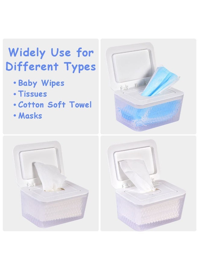 Umtiti Wipes Dispenser & Pouch/Tissue Bag, Wipes/Tissue Case with Moisture Seal & Non-Slip Feet, Dustproof Container (2WH+2Panda) - Image 5